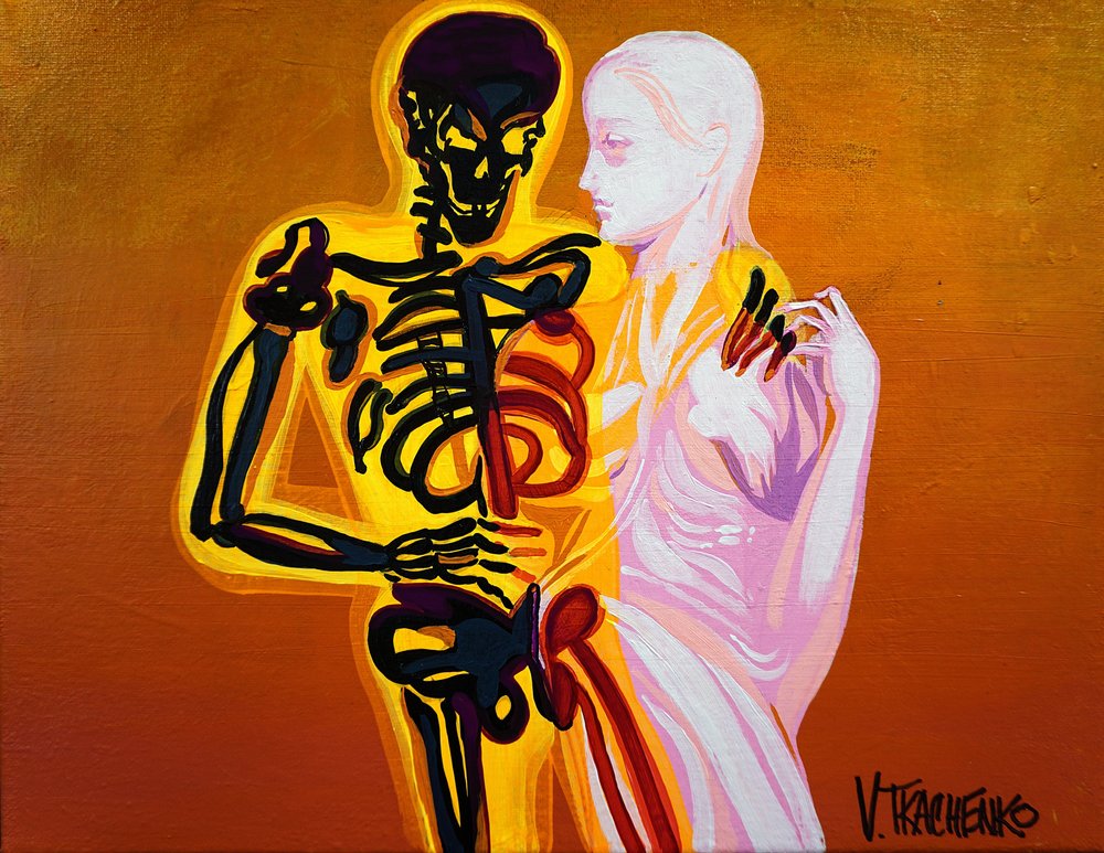 Skeletonovo objetí od Victor Tkachenko