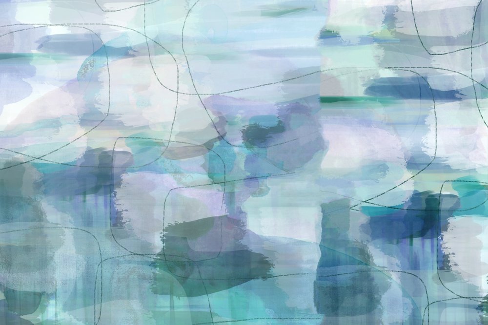 Abstrakt v odstínu Fluid Blue od cartissi