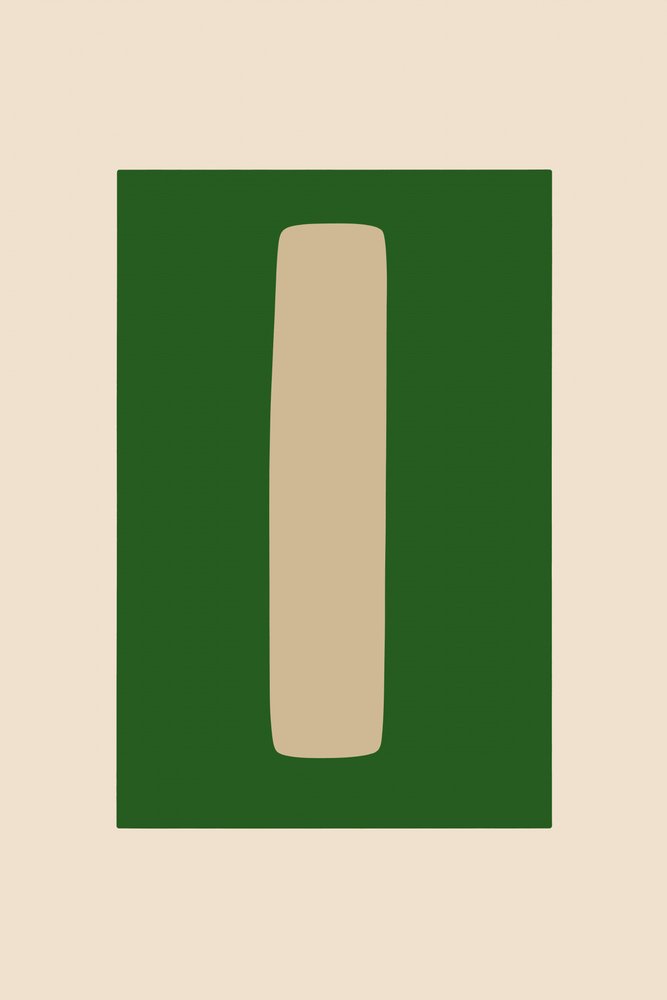 Minimalistický zelený tvar od cartissi