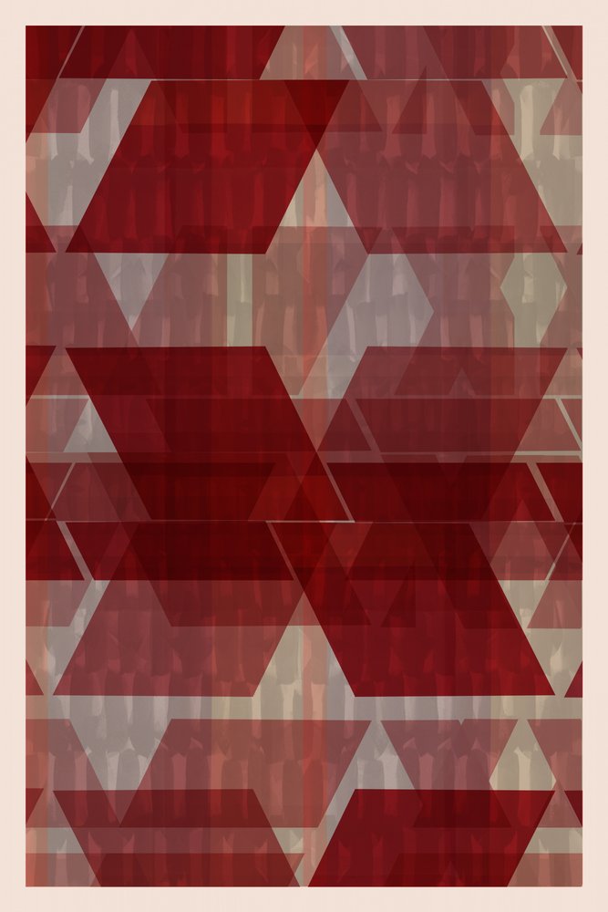 Červené geometrické vrstvy od cartissi