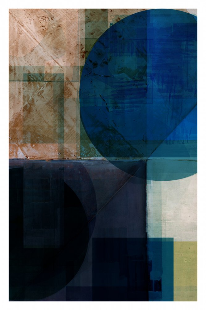 Modrá geometrie s texturou od cartissi