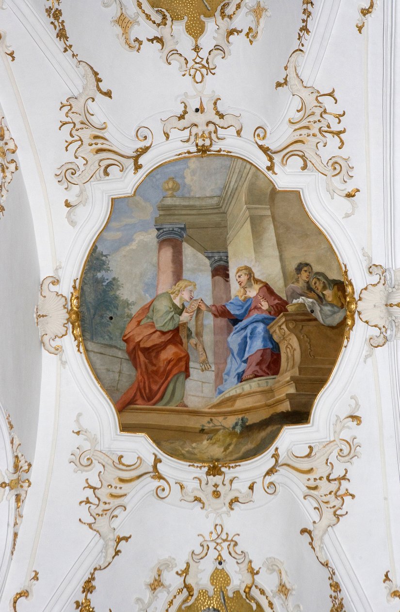 Klášter Andechs, Fresco, Andechs, Bavorsko, Německo od Unknown