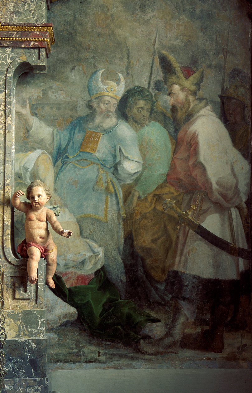Cherubín a freska od Unknown