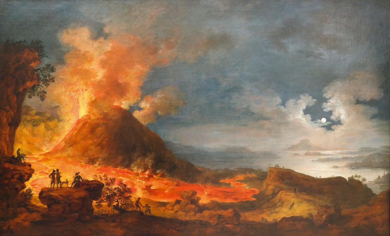 Erupce sopky Vesuv, Itálie, 14. května 1771 od Unknown