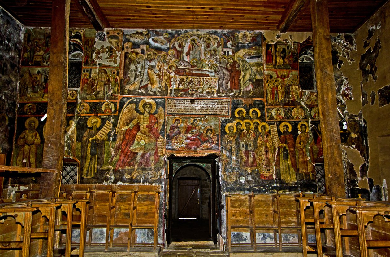 Fresky v kostele Panny Marie, klášter Ardenica, Albánie od Unknown