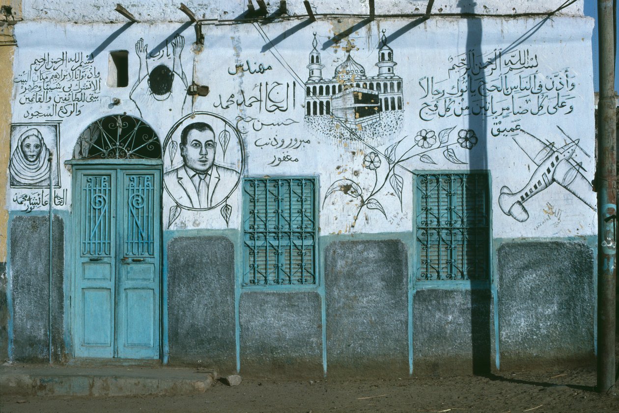 Dům s malovanou zdí, Elephantine Island, Asuán od Unknown