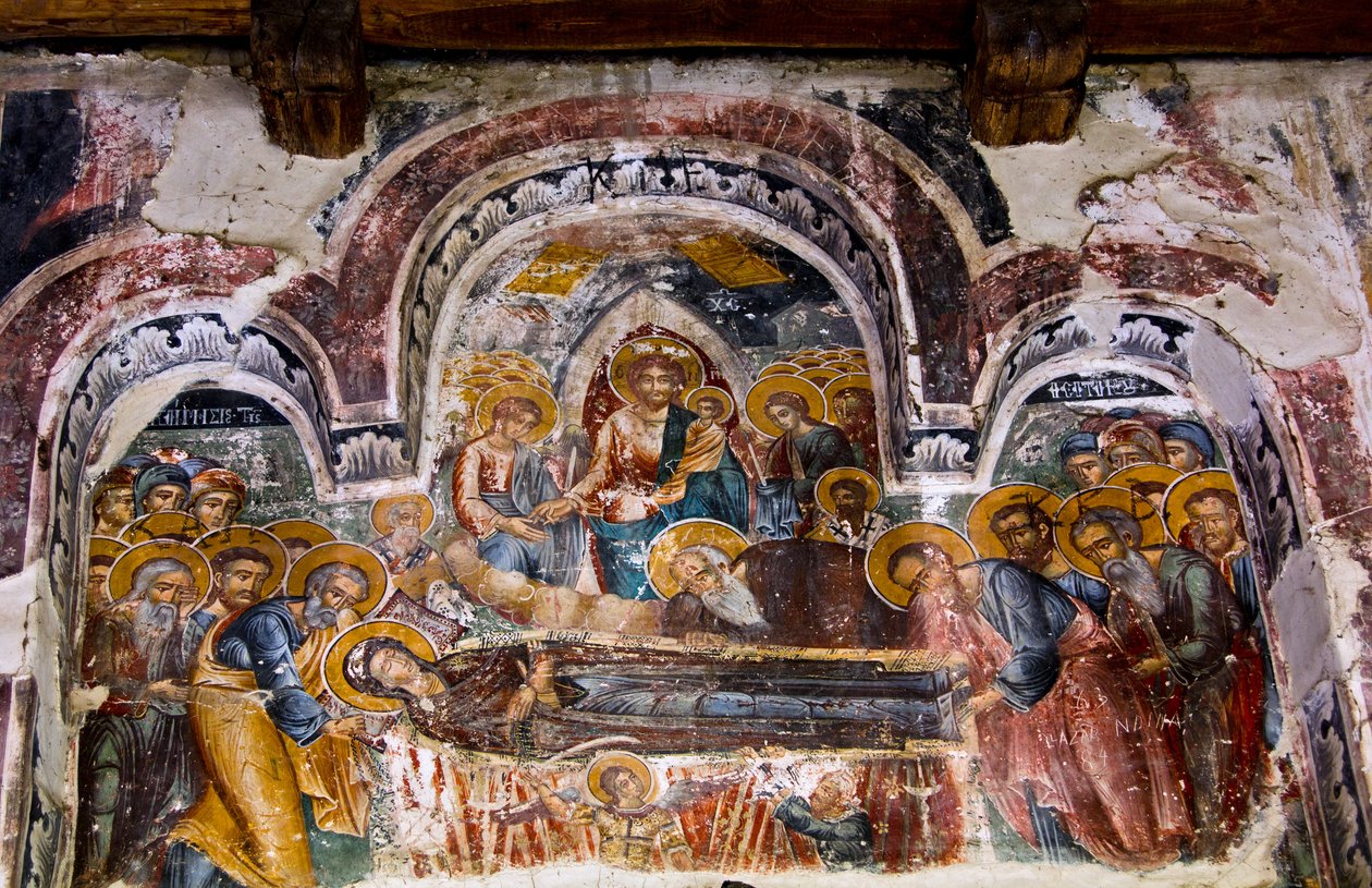 Interiér kostela St Marys, Leusa, Albánie od Unknown