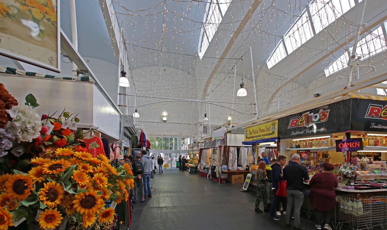 Vnitřní pohled na Pannier Market, Plymouth od Unbekannt Unbekannt