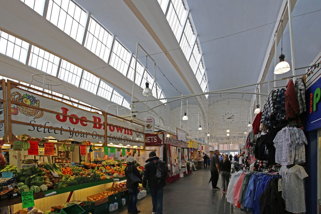Vnitřní pohled na Pannier Market, Plymouth od Unbekannt Unbekannt