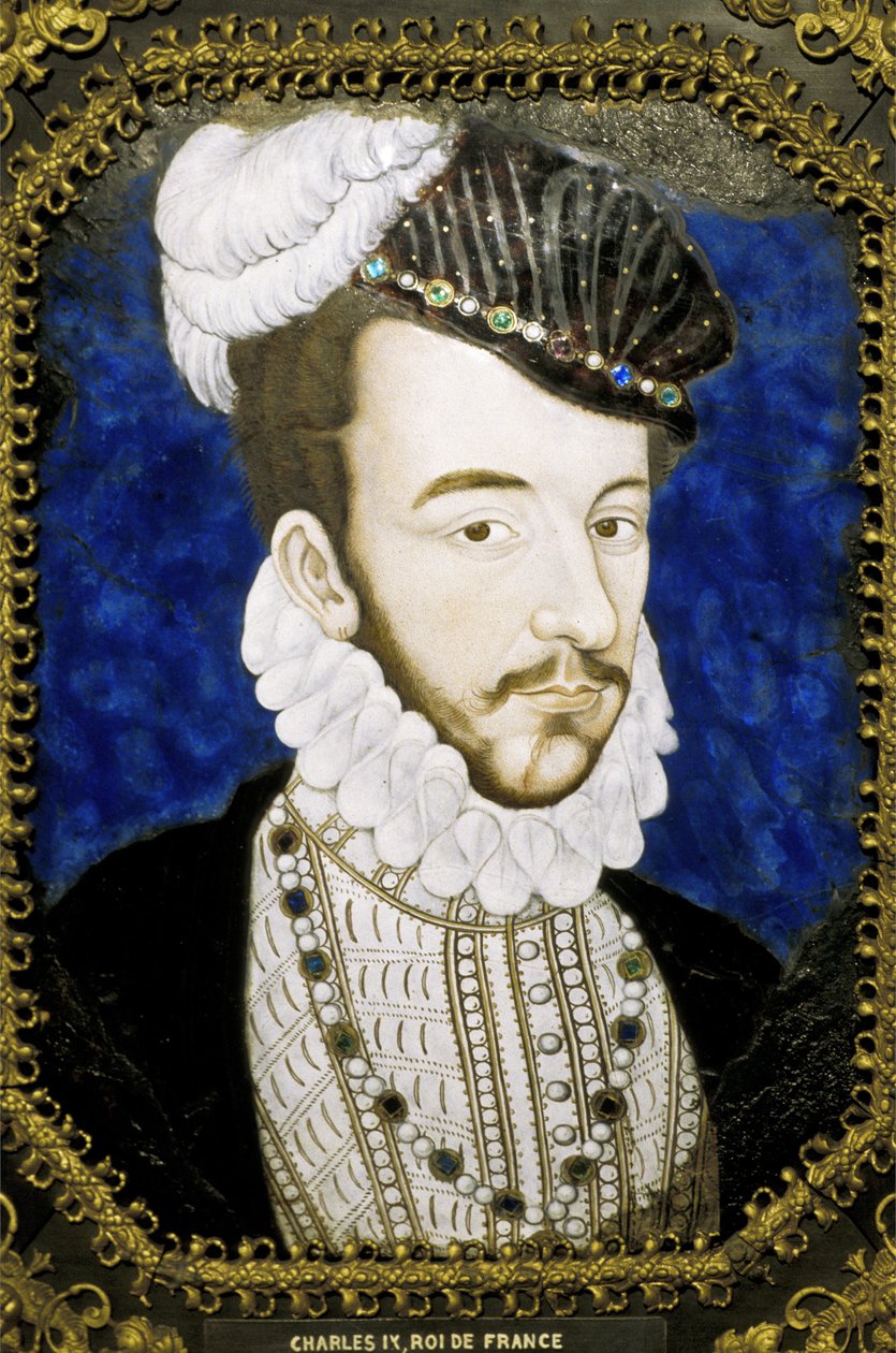 Metz (oddělení 57) - Muzeum - Smalt Limoges 16. století - představující krále Karla IX. od Unknown