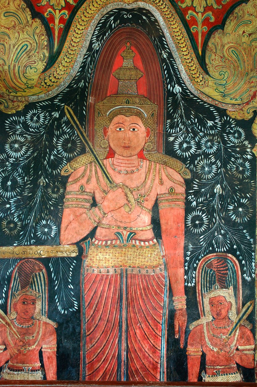 Nástěnná malba na stěnách chrámu Kelaniya v Kelaniya Vihara, jednom z nejposvátnějších buddhistických míst asi šest mil od hlavního města Colomba na Srí Lance. 7. ledna 2010. od Unknown