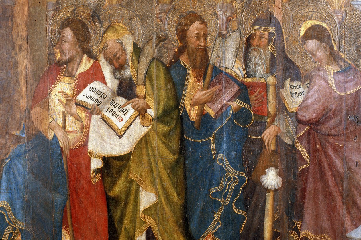 Picardie 083 - Laon Musee - ""The Apotres"" - Master of the Hours of Rohan - Olejomalba na dubu z 15. století od Unknown