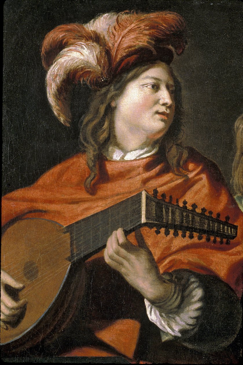 Picardie 087 - Laon - Musee - ""Le Concert"" (detail) od Mathieu Le Nain (1607-1667) od Unknown