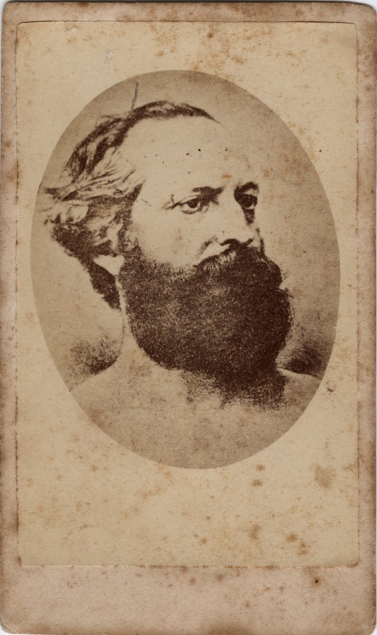 Portrét Felice Orsini (1819-1858), italského revolucionáře a vlastence, který se účastnil Risorgimenta. 19. století Tisk na karton Rozm. 6x10 cm od Unknown