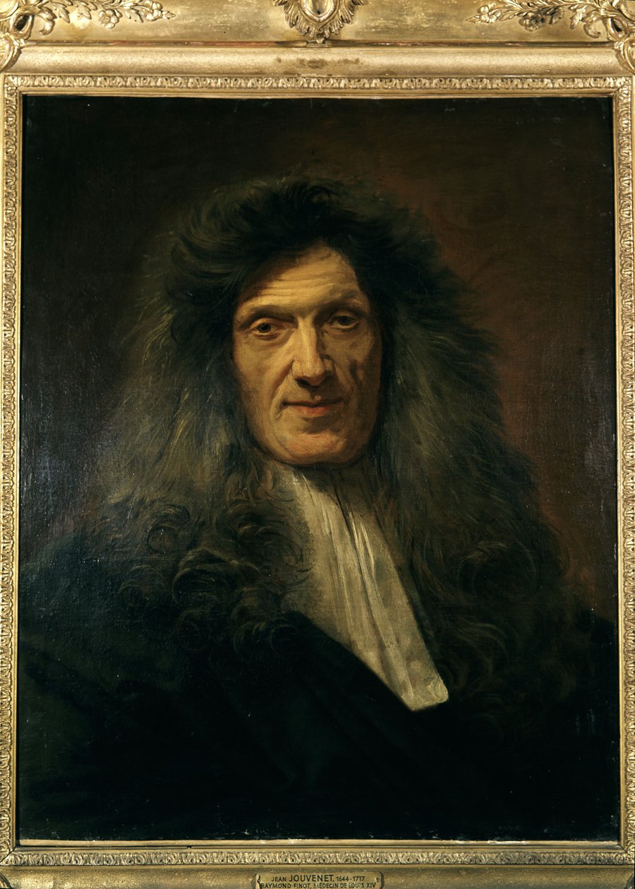 Portrét lékaře Ludvíka XIV., Raymonda Finota (1636-1709), od Jean Baptiste Jourenet kolem 1700-1704. Muzeum Louvre, Paříž. od Unknown