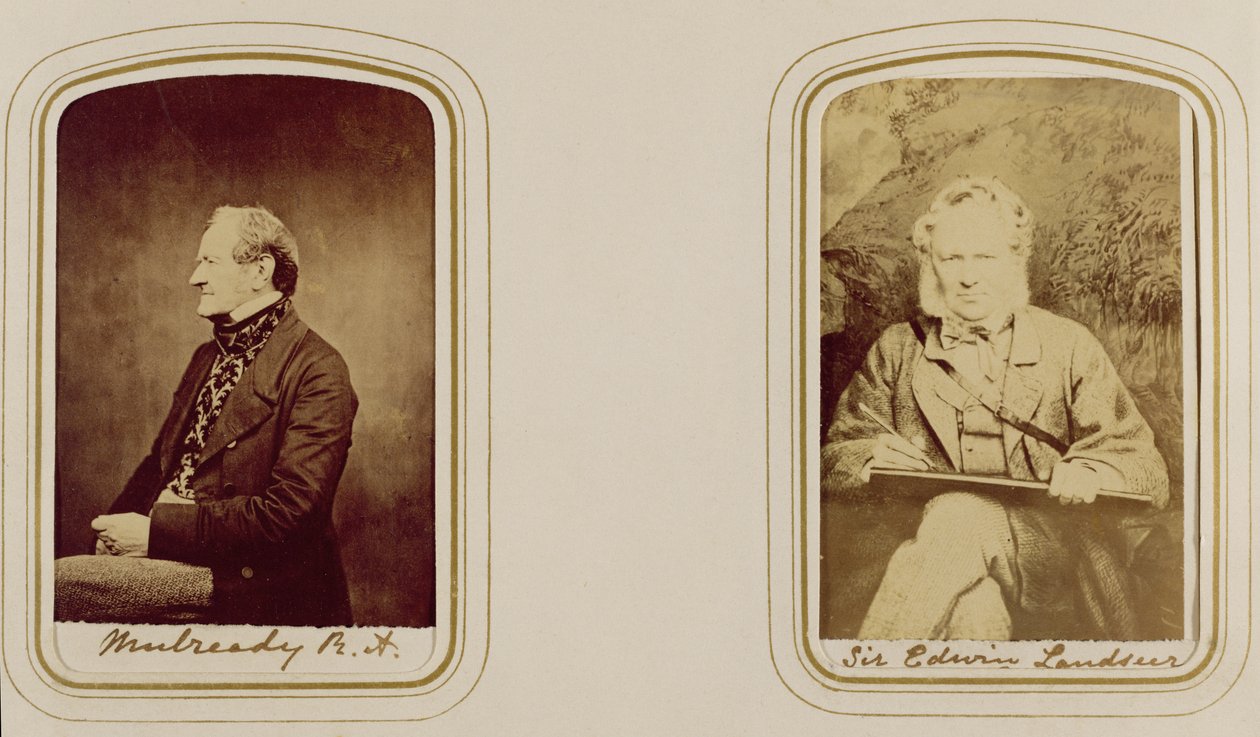 Portrét Williama Mulreadyho (1786-1863) od Cundall, Downes & Co., Londýn, a sira Edwina Landseera (1802-73) od Johna Watkinse, Londýn, kolem roku 1860 (tisk alba) od Unknown