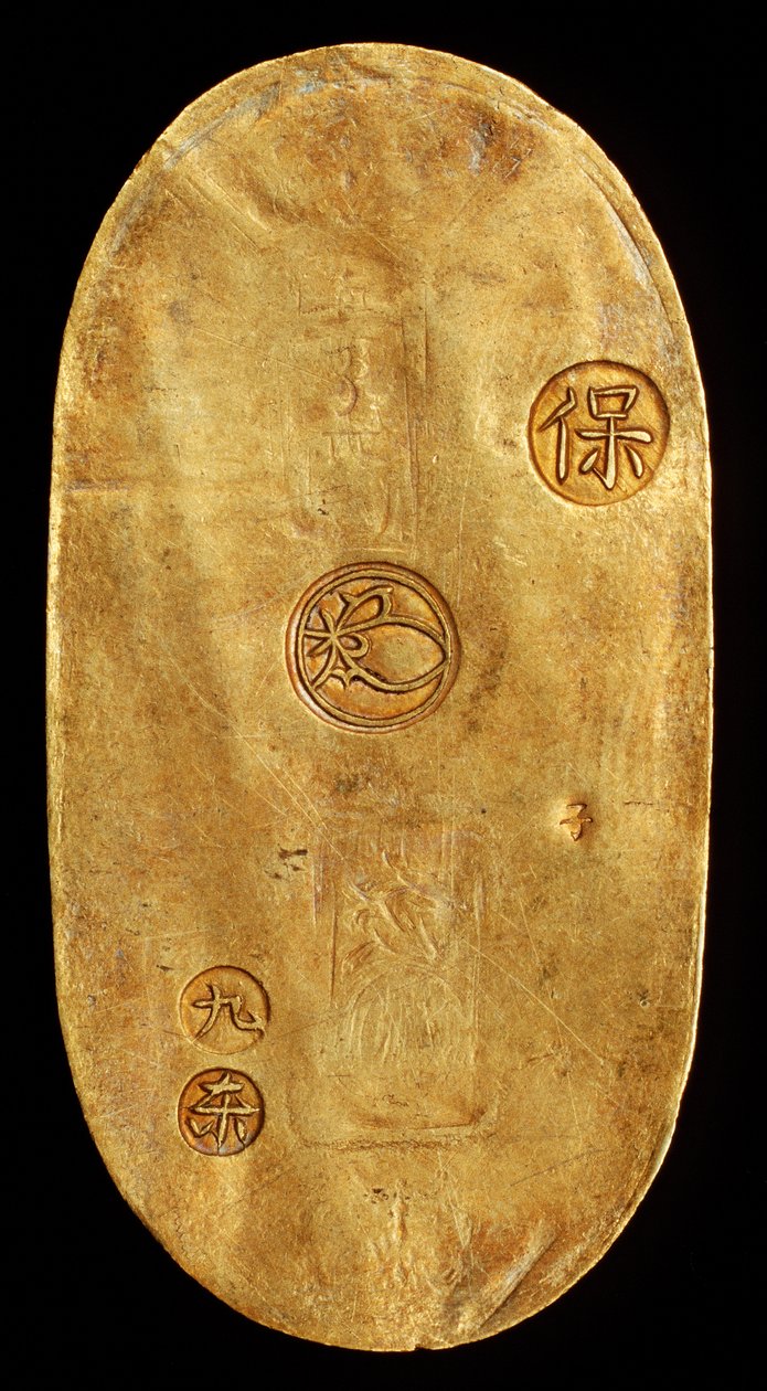 Rare Japan Gold Koban, One Ryo struck in Yedo (Tokyo) Tokugawa Shogunate 1837-1843 od Unknown