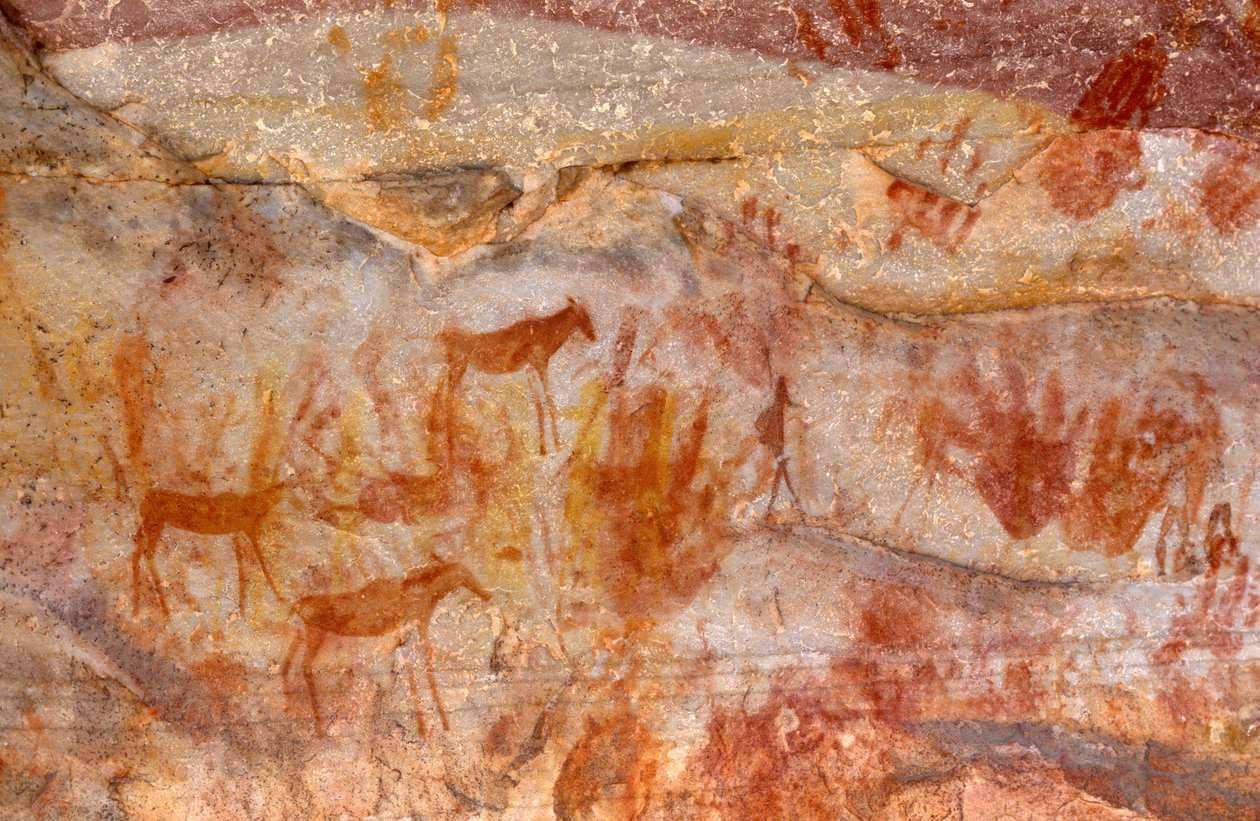 Skalní malby San (Bushmen), Cedarburg, Western Cape od Unknown