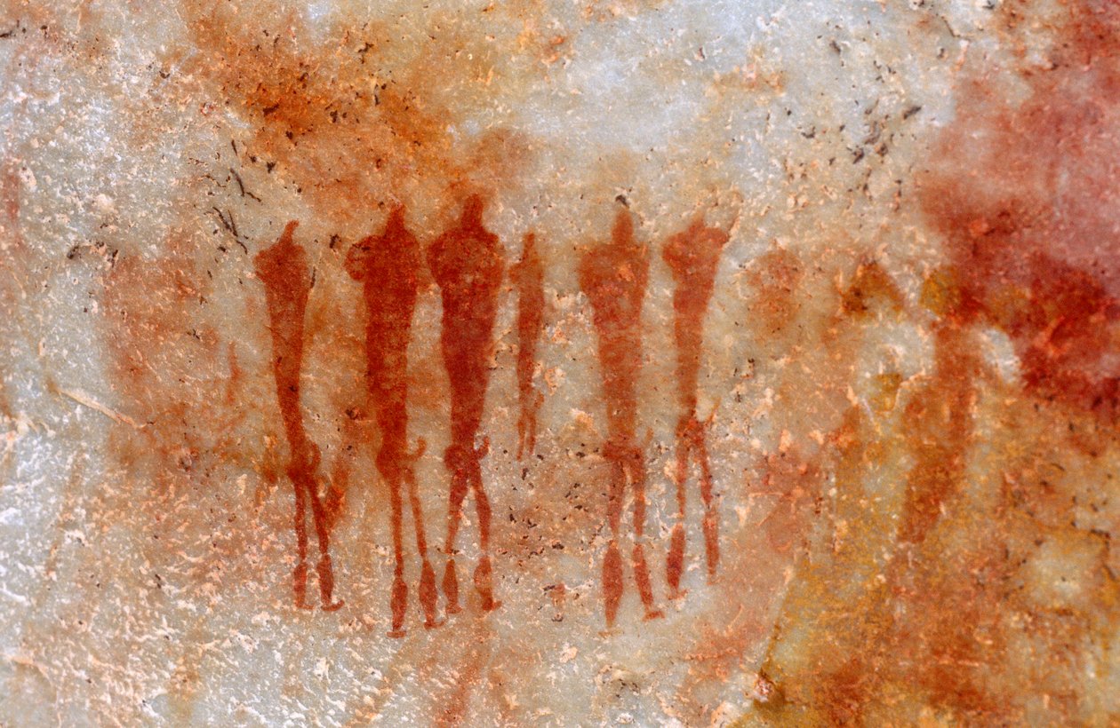 Skalní malby San (Bushmen), Cedarburg, Western Cape od Unknown