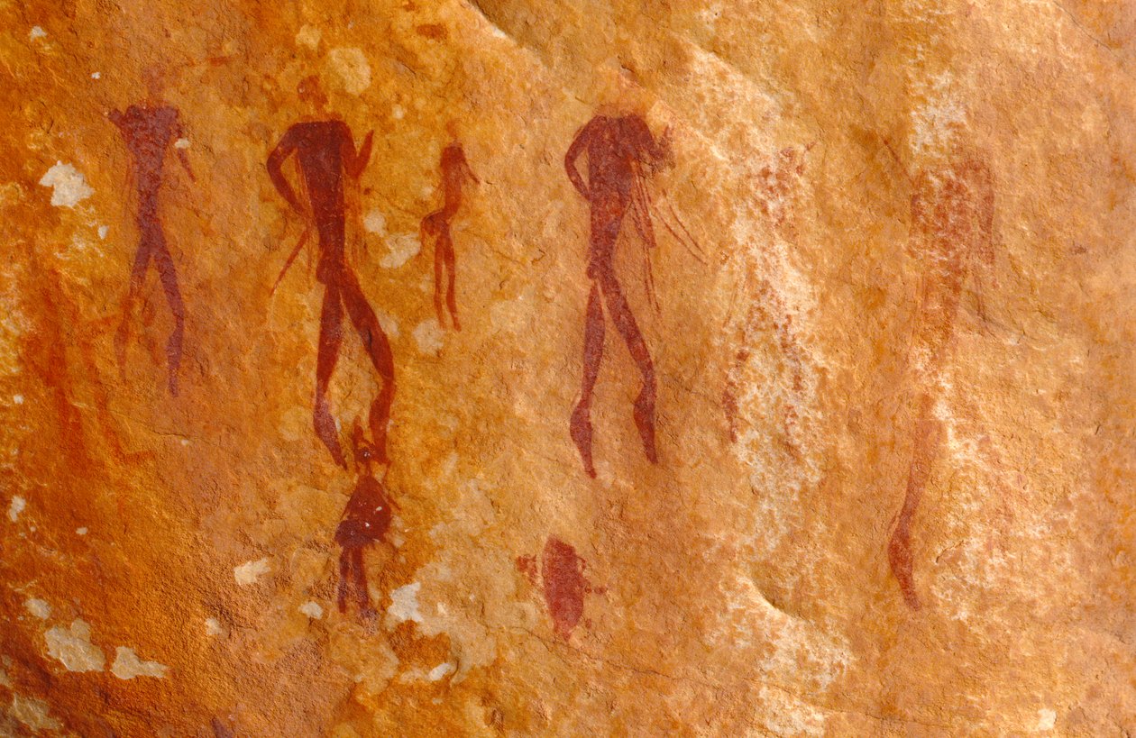 Skalní malby San (Bushmen), Cedarburg, Western Cape od Unknown