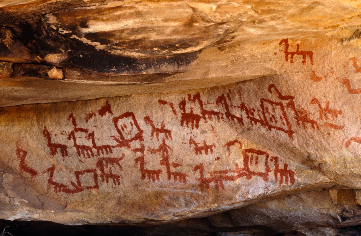 Skalní malby San (Bushmen), Cedarburg, Western Cape od Unknown