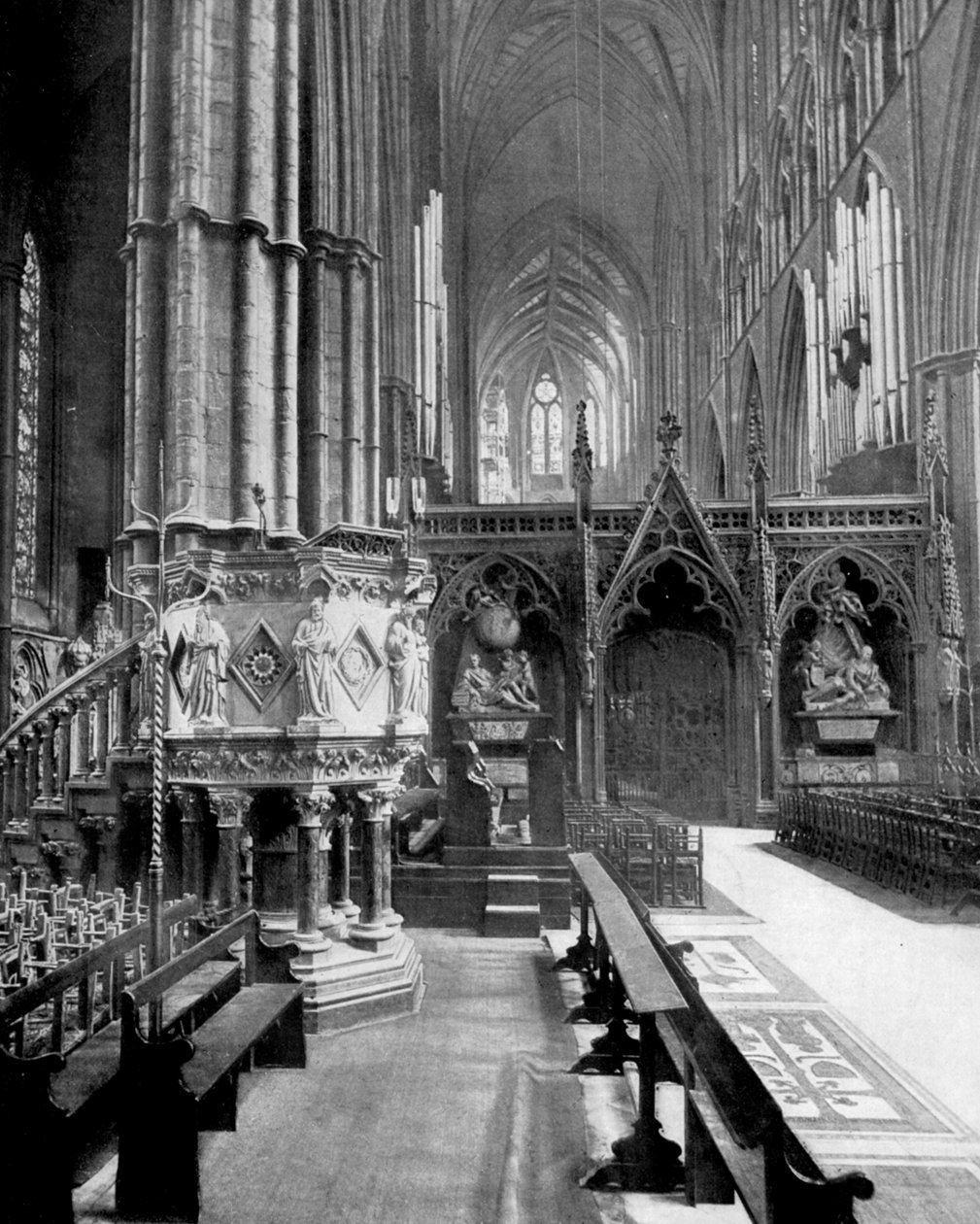Hlavní loď Westminsterského opatství, 1890 od British Photographer
