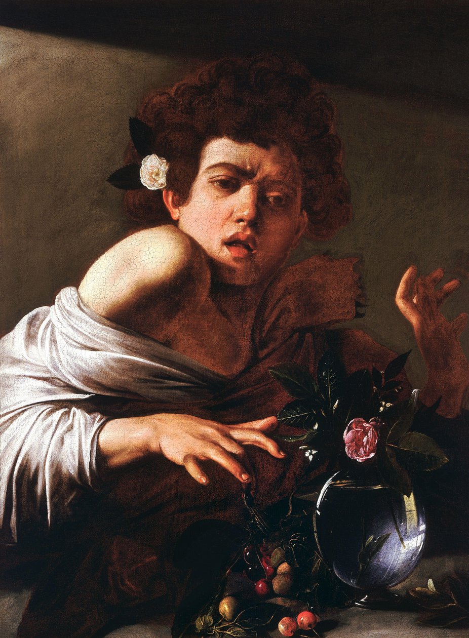 Chlapec pokousaný ještěrkou od Michelangelo Merisi Caravaggio