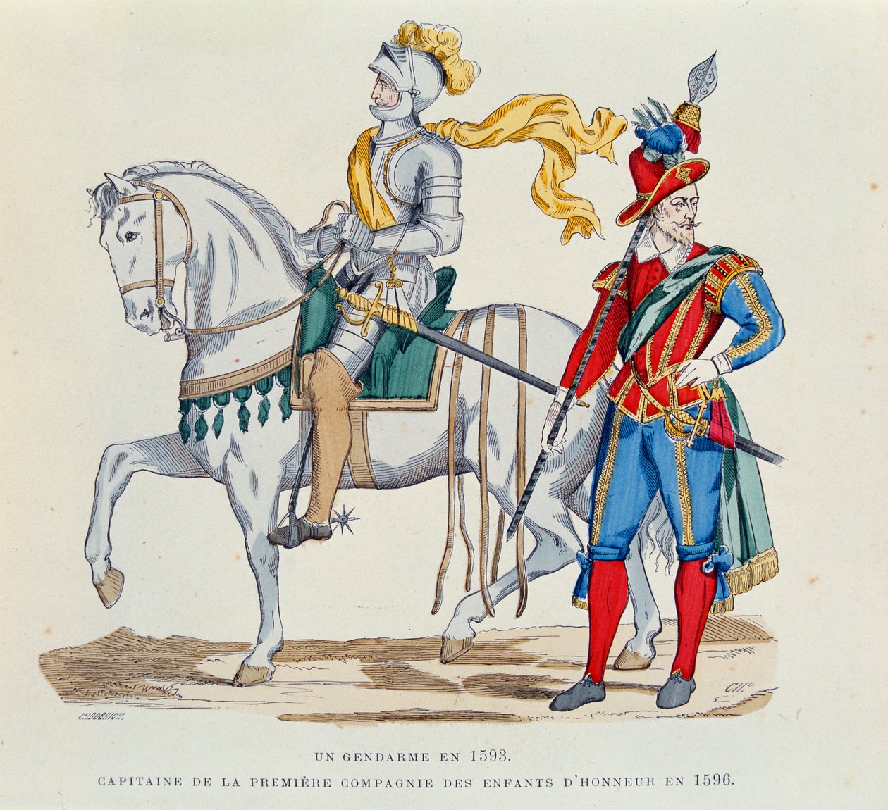Četník v roce 1593 a kapitán první roty ‚Enfants d