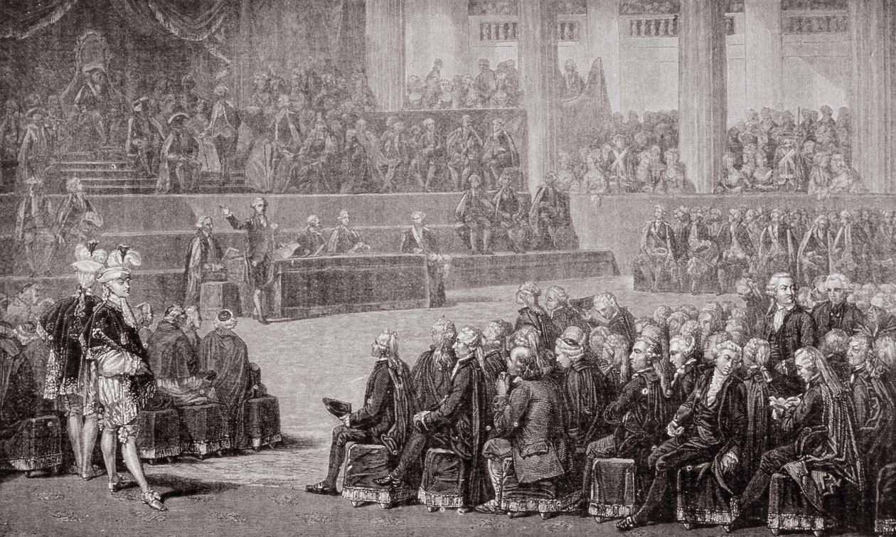 Otevření generálního stavovského úřadu, 5. května 1789 (rytina) od French School