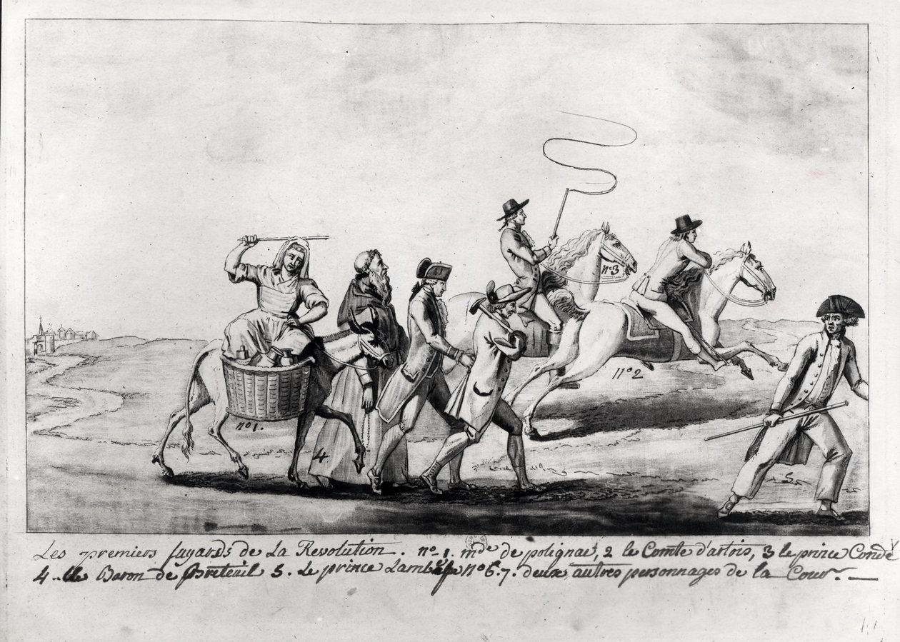 První uprchlíci z revoluce: paní de Polignac (1749-93), hrabě d