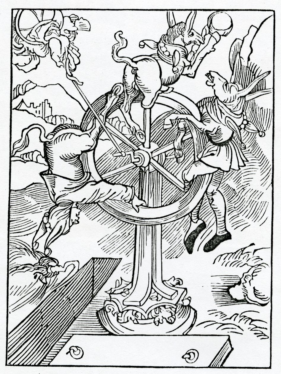 Ilustrace z anglického překladu knihy Alexandra Barclaye "The Ship of Fools" (Loď bláznů) z vydání z roku 1874. od German School
