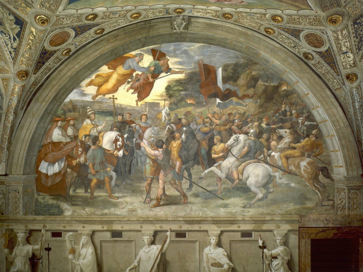 Setkání Leona Velikého a Attily od Raffaello Sanzio Raphael