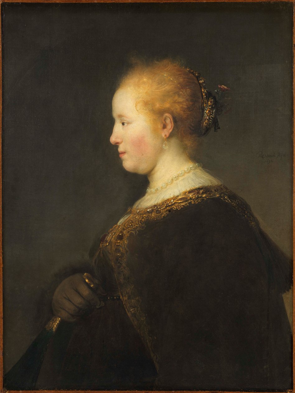 Mladá žena v profilu od Rembrandt van Rijn