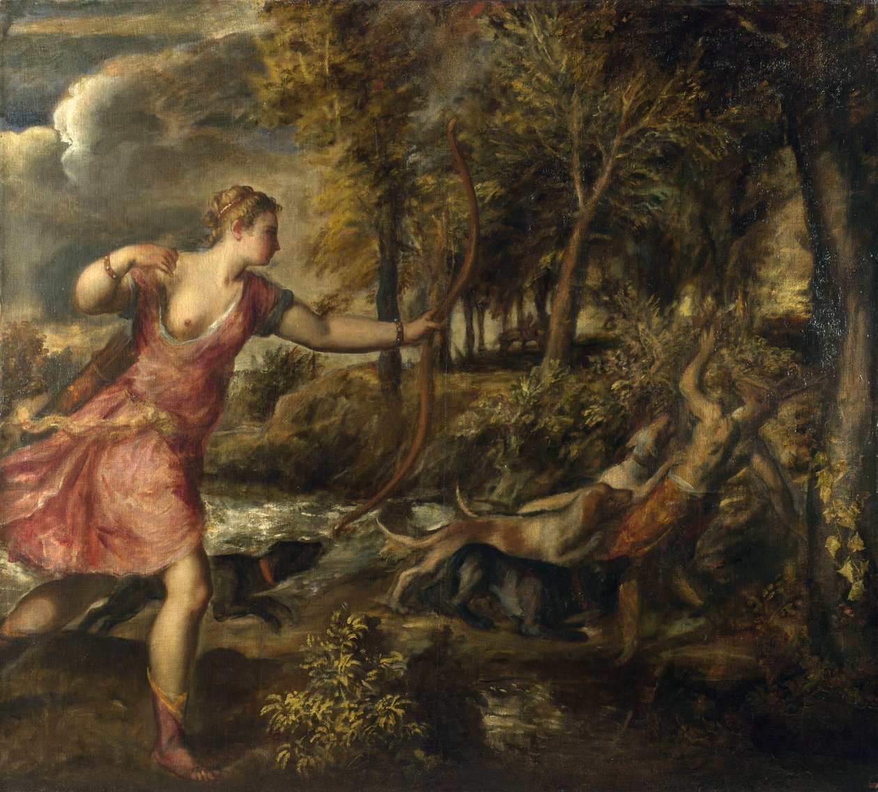 Smrt Actaeona od Tiziano Vecelli