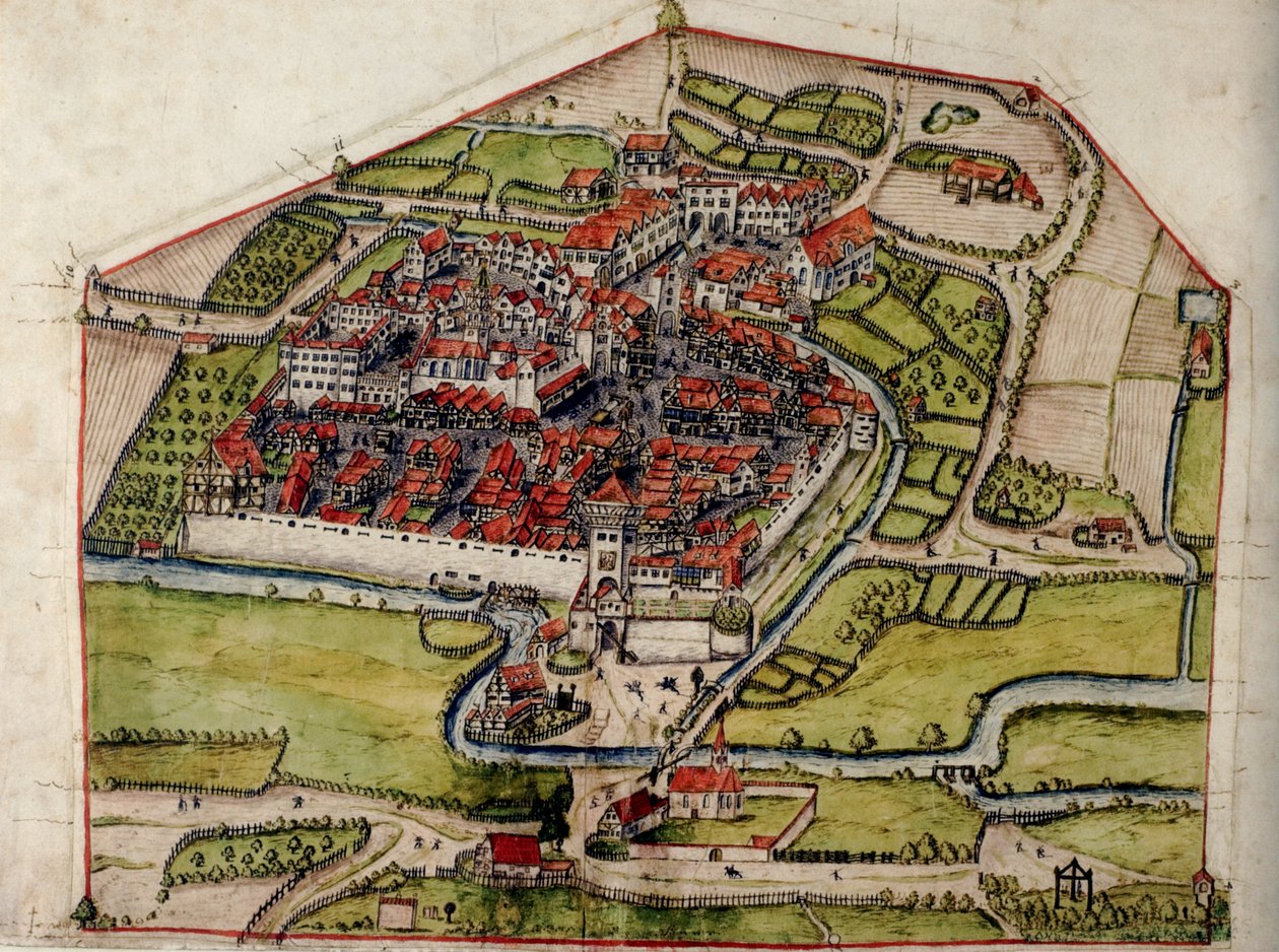 Znázornění Etters Meßkirch, kolem roku 1575 od Unknown