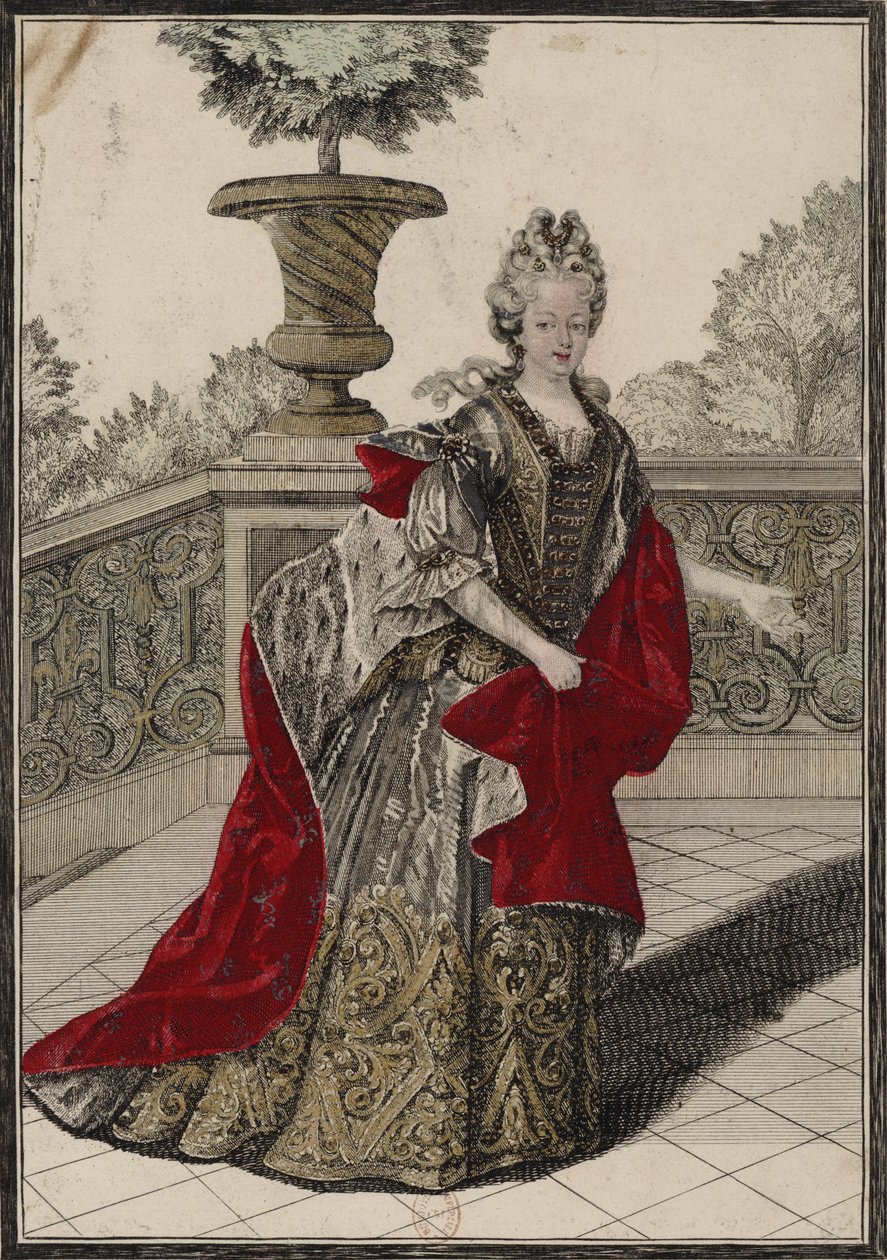 Marie Adélaïde ze Savoye, zatímco vévodkyně z Burgundska od Unknown