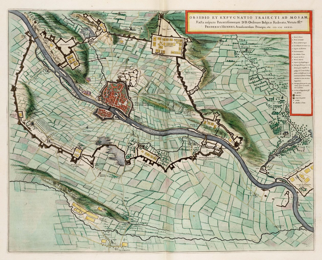 Obléhání a dobytí Maastrichtu Frederickem Henrym v roce 1632 od Unknown