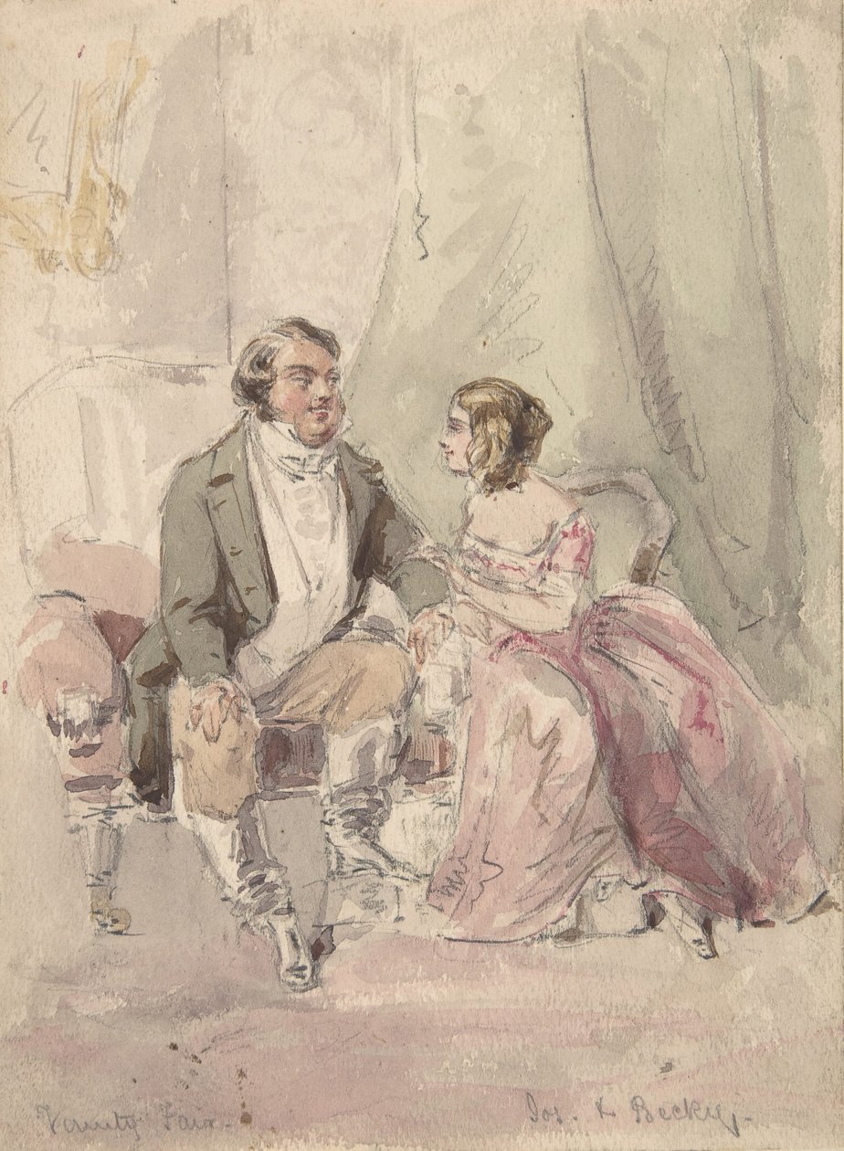Scéna z Vanity Fair: Jos a Becky, 1848-80. od Jerry Barret