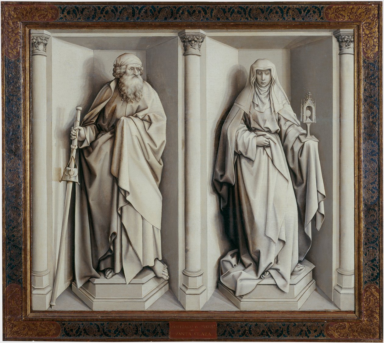 "Svatba Panny Marie"" Verso Malba na dřevě od Roberta Campina, známého jako Mistr Flemalle (1375-1444) 1420 Rozměr 0,77x0,88 m Madrid, Muzeum Prado --- Sňatek Panny Marie. Malba na dřevo od Roberta Campina známého jako Mistr Flemalle (1375- od Master of Flémalle