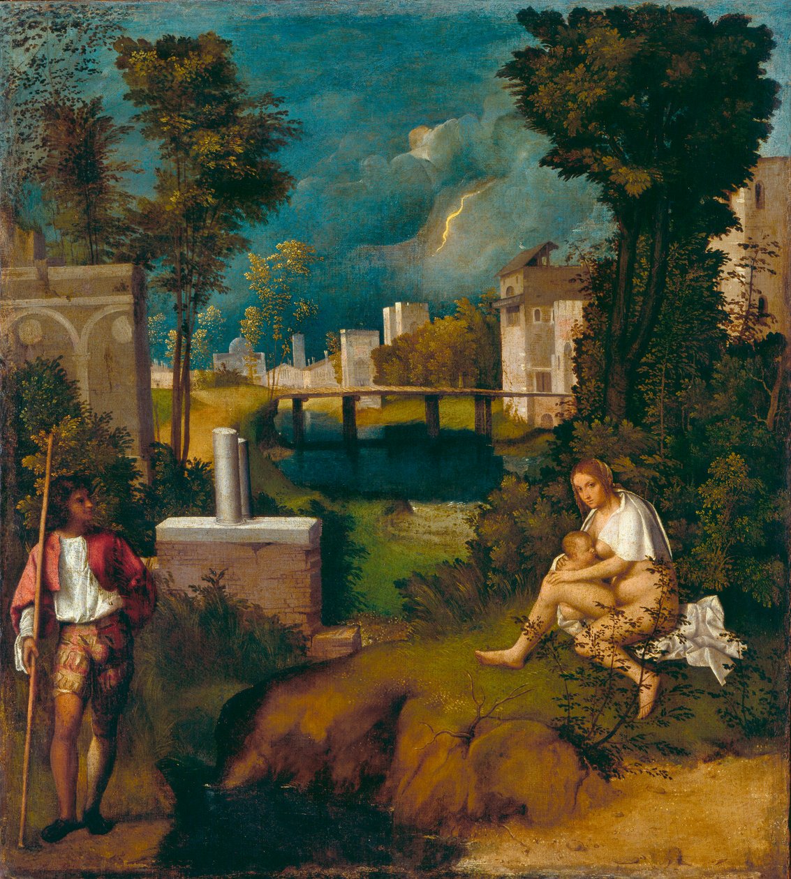 Bouře, cca 1508 (olej na plátně) od Giorgione