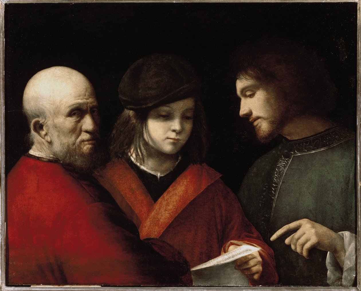 Tři věky člověka – Tři stavy člověka – Olej na panelu, cca 1500 od Giorgione