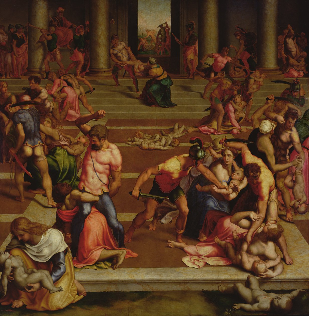 Masakr nevinných (tempera na panelu) od (1509 66) Daniele da Volterra