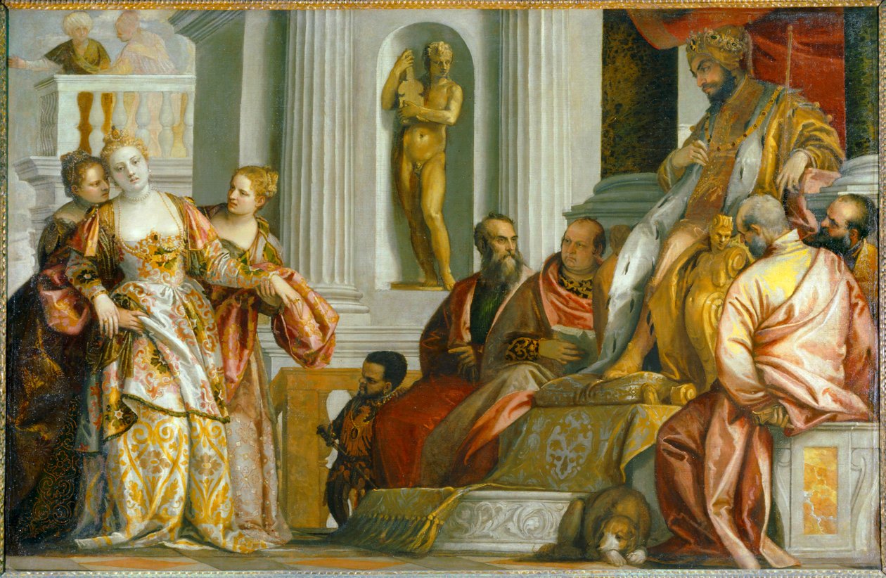 Ester před králem Achašveróšem... od (1528 88) Veronese