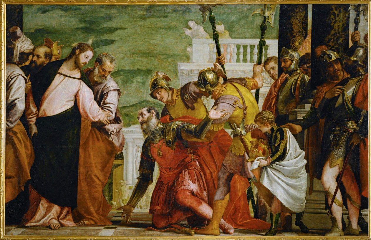 Ježíš a setník (malba na plátně) od (1528-88) Veronese