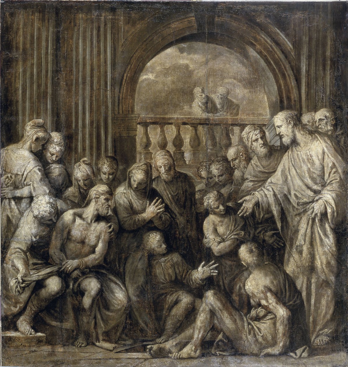 Vzkříšení Lazara (Lazar z Betanie). Obraz Paolo Veronese (1528-1588), olej na plátně od Veronese