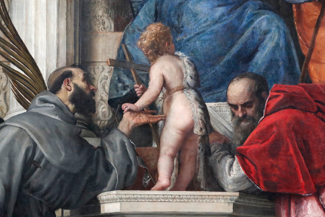 Madona s dítětem se svatými Josefem, Justinou, Františkem, Janem Křtitelem a Jeronýmem od Veronese