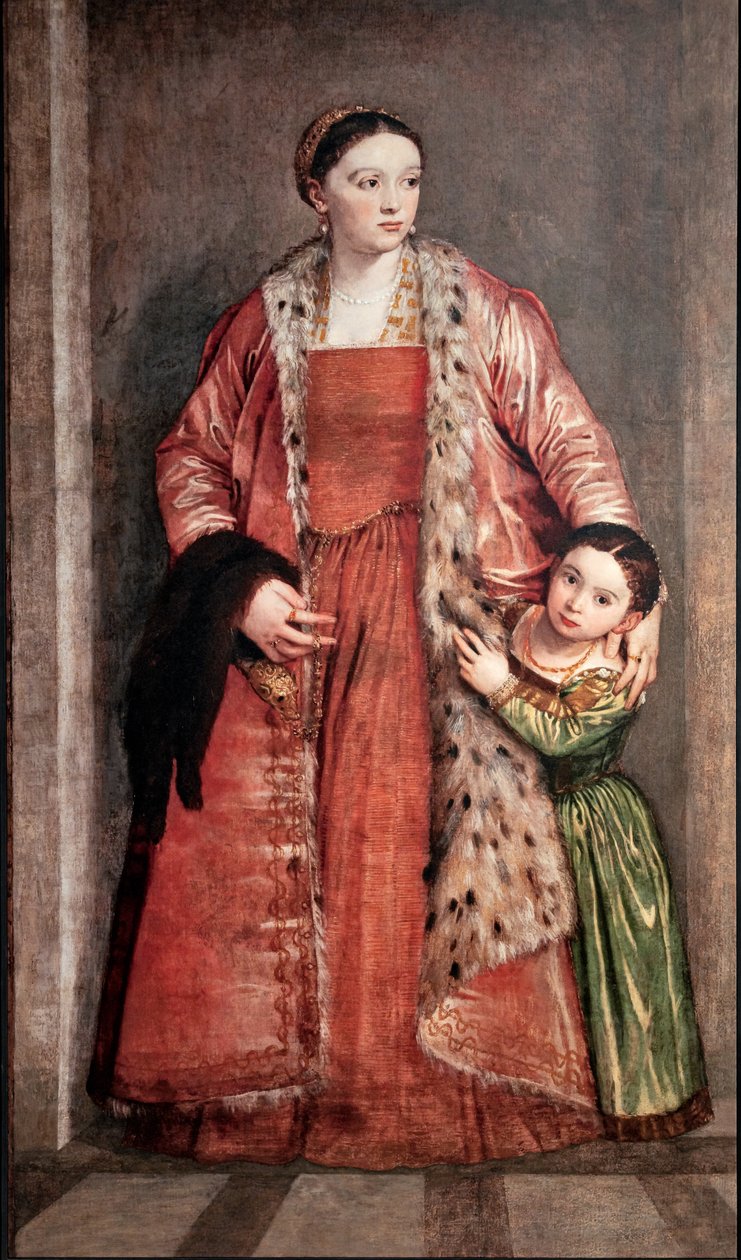 Portrét Livie Porto Thiene a její dcery Deidamie od (1528 88) Veronese