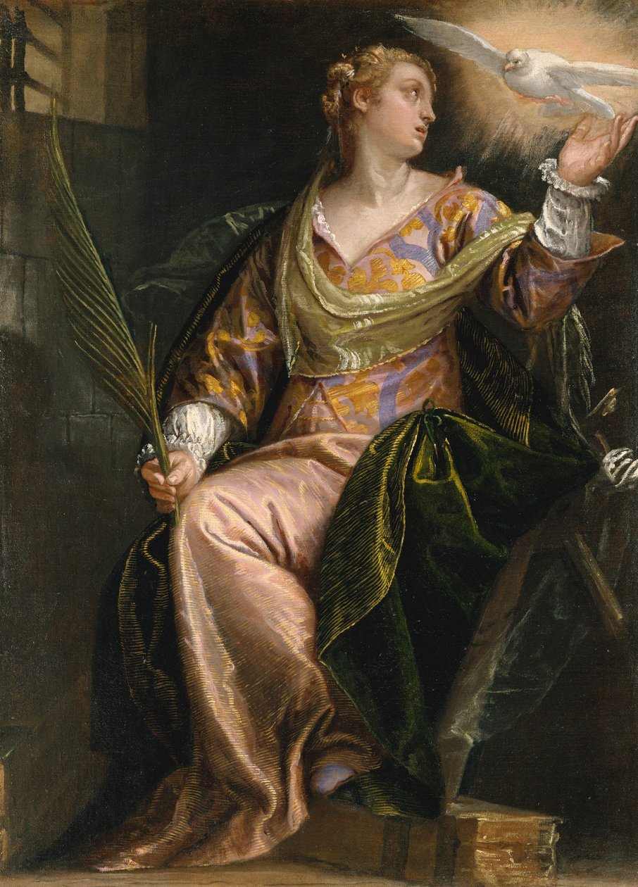 Svatá Kateřina Alexandrijská ve vězení, kolem 1580-5 (olej na plátně) od Veronese