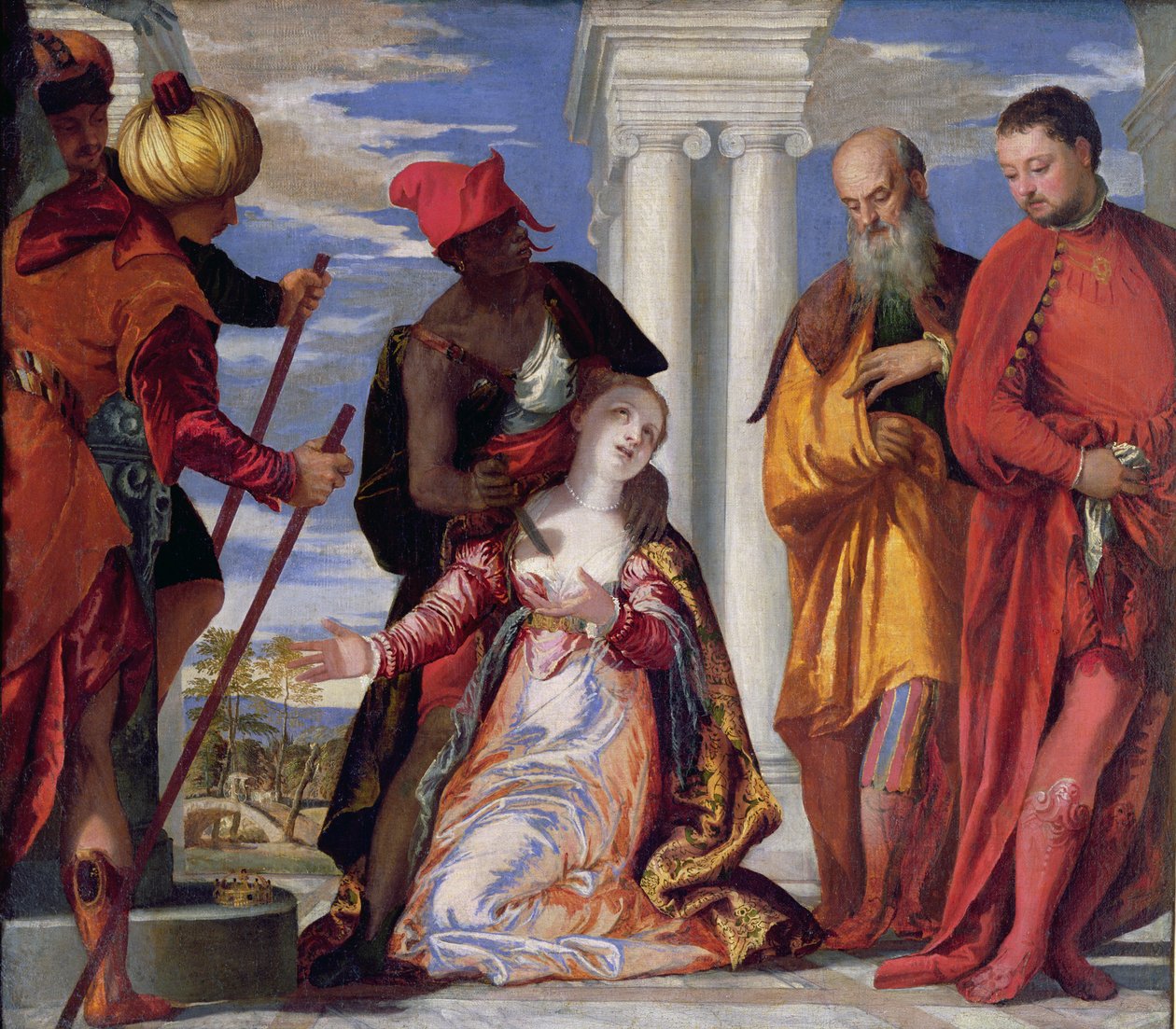 Umučení sv. Justiny, kolem roku 1555 (olej na plátně) od Veronese