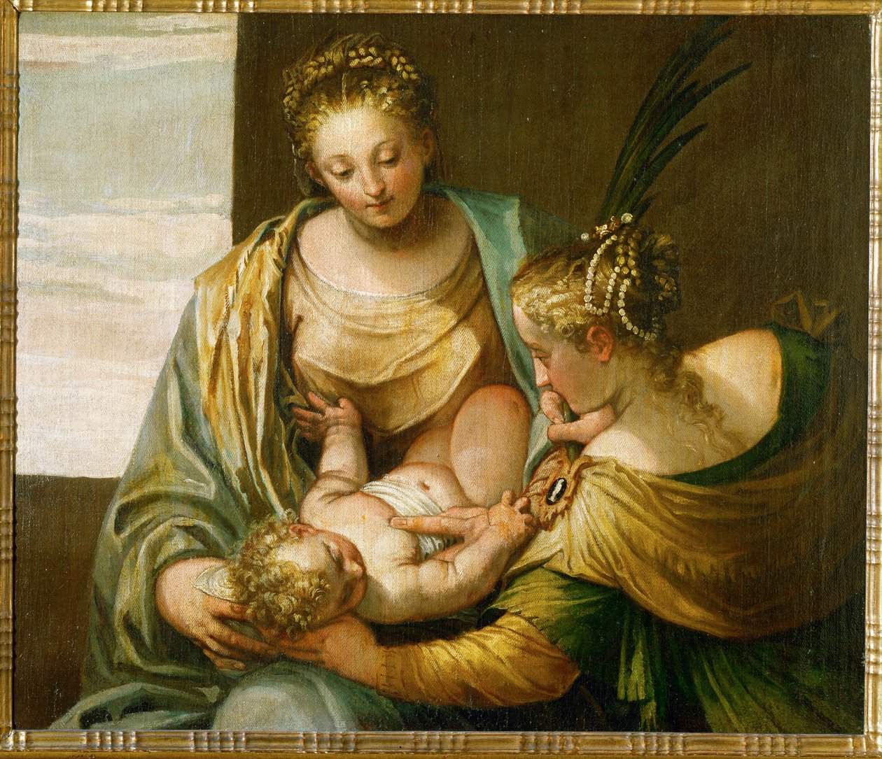 Mystický sňatek svaté Kateřiny Sienské ... (olej na plátně) od (1528-88) Veronese